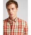 Kolorowa koszula slim kratka (M)