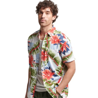 Kolorowa koszula wzór tropikalny (L)