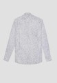 Szara koszula slim fit wzór (M)