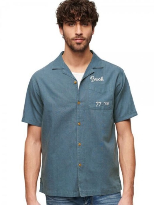 Niebieska koszula regular haft (L)