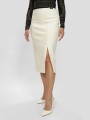 Elegancka midi spódnica ecru (S)