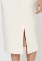 Elegancka midi spódnica ecru (S)