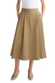 Midi spódnica khaki kieszenie (M)