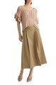 Midi spódnica khaki kieszenie (M)
