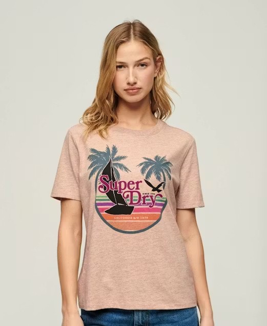 Melanżowy t-shirt nadruk (40)