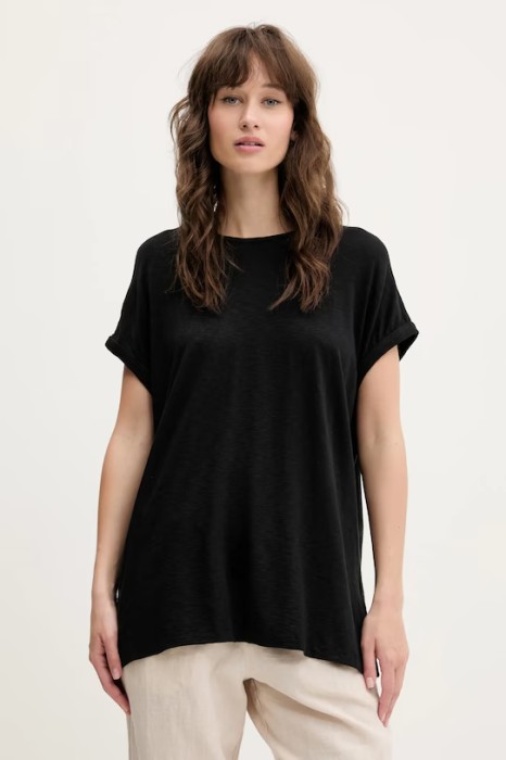 Czarny luźny t-shirt (40)