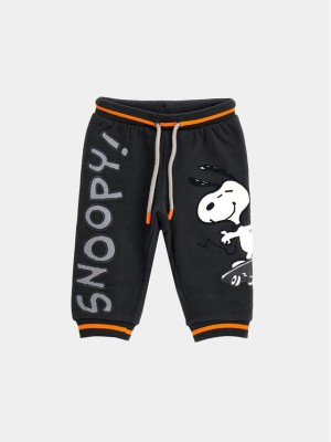 Grafitowe spodnie nadruk (6-9M)