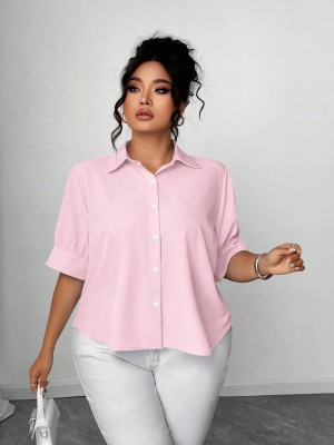 Różowa luźna koszula (3XL)