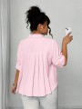 Różowa luźna koszula (3XL)