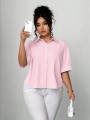 Różowa luźna koszula (3XL)