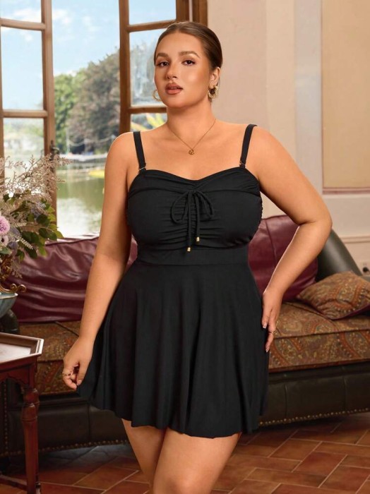 Czarny komplet kąpielowy (2XL)