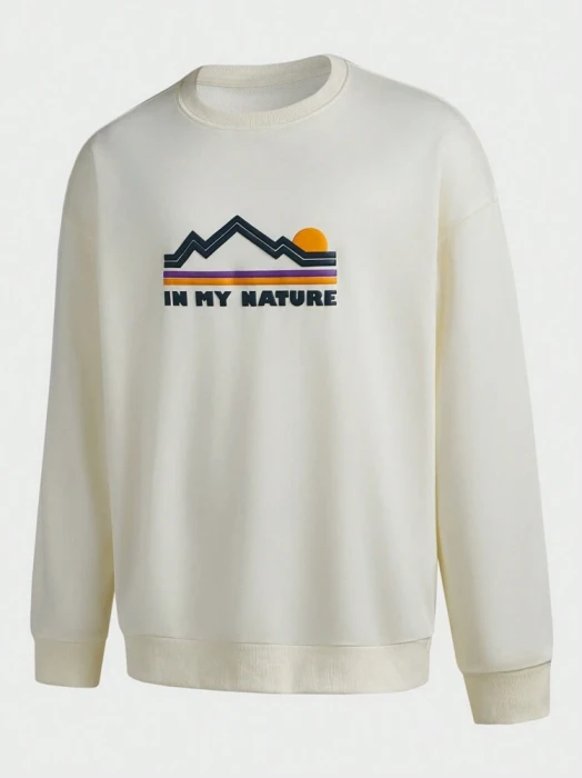 Ecru bluza nadruk (M)