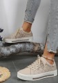Beżowe trampki pikowanie (41)