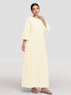 Dwukolorowa pasiasta sukienka (L)