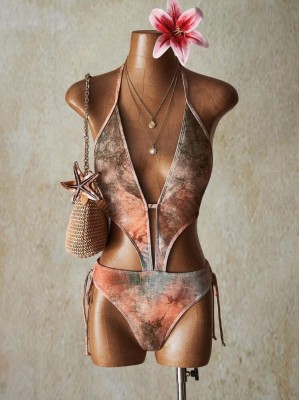 Jednoczęściowy strój kąpielowy cut out (M)