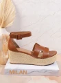 Brązowe sandały espadryle (36,5)