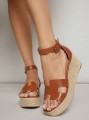 Brązowe sandały espadryle (36,5)