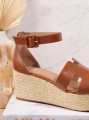 Brązowe sandały espadryle (36,5)
