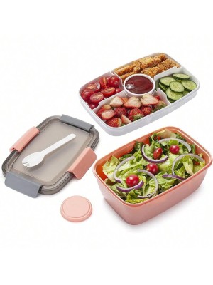 Pojemny różowy lunch box