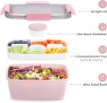 Pojemny różowy lunch box