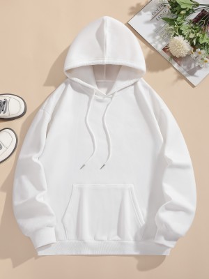 Biała luźna bluza nadruk (L)