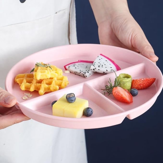 Różowe plastikowe talerze 3 pack