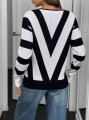 Dwukolorowy sweter zamek (M)