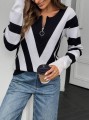Dwukolorowy sweter zamek (M)