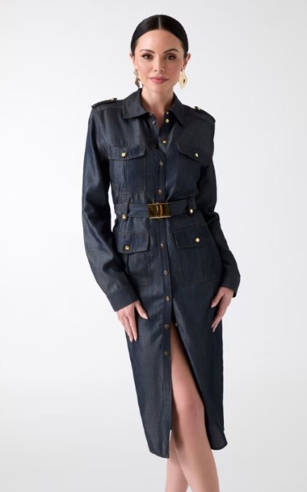 Koszulowa sukienka pasek (M)