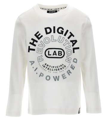 Biały t-shirt nadruk (5-6L)
