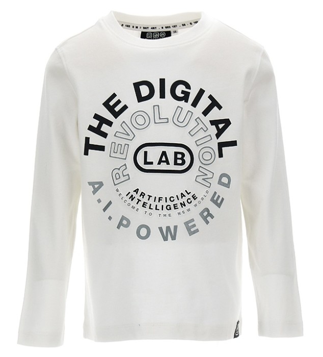 Biały t-shirt nadruk (5-6L)