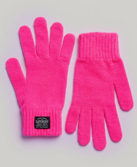 Różowe logowane rękawiczki