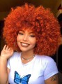 Miedziana peruka afro