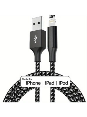 Czarny kabel typu USB-A do Lightning