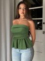 Zielony top bez rękawów (XL)
