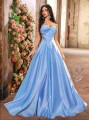 Niebieska suknia maxi (L)