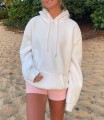 Biała bluza oversize nadruk (S)