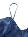 Jeansowa mini sukienka (XS)