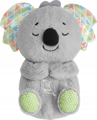 Szara maskotka oddychająca koala
