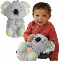 Szara maskotka oddychająca koala