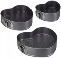 Otwierane tortownice serca 3 pack