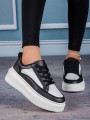 Dwukolorowe sportowe buty platforma (38)