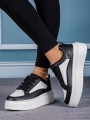 Dwukolorowe sportowe buty platforma (38)