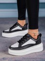 Dwukolorowe sportowe buty platforma (38)