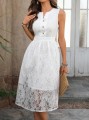 Biała koronkowa sukienka (XL)