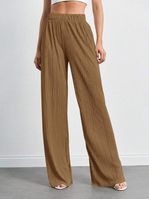 Camelowe plisowane spodnie (XL)