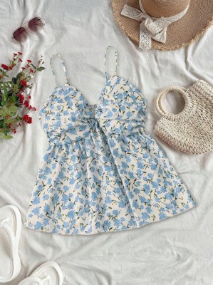 Biała bluzka wzór ramiączka (XL)