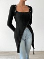 Czarna asymetryczna bluzka (M)