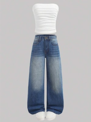 Dwuczęściowy komplet jeansy top (14L)
