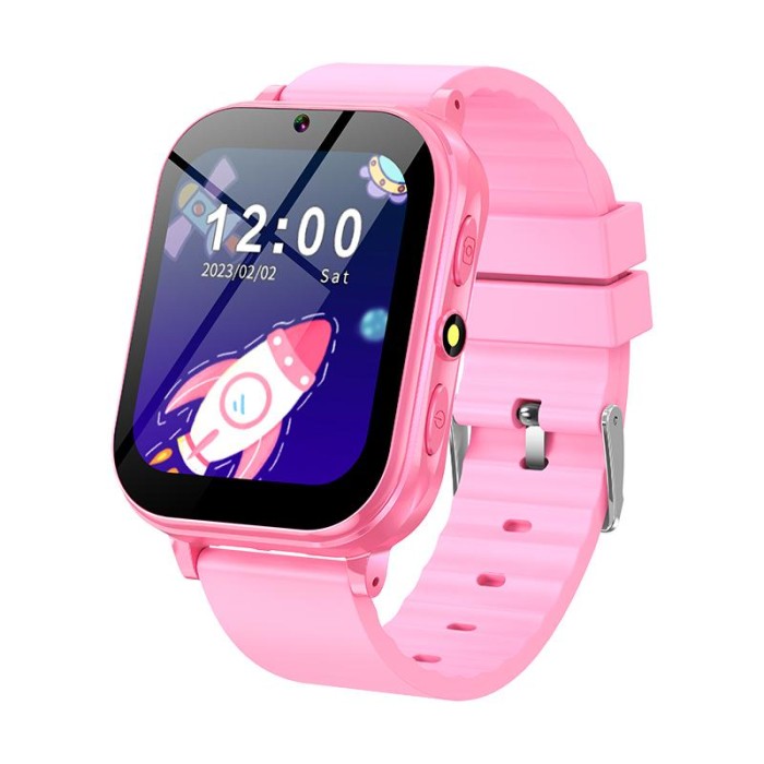 Różowy wielofunkcyjny smartwatch